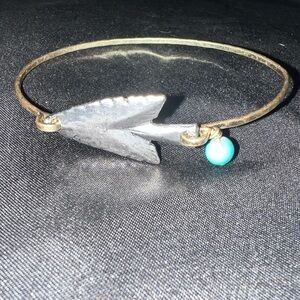 Silver Arrow Bangle Bracelet